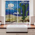 thumbnail image 2 of Ambesonne Dune Kitchen Curtains, Starry Sky Cactus on Sand, 55"x36", Multicolor, 2 of 3