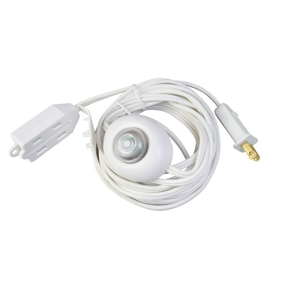 Woods 11203W Extension Switch, 3 Outlet 15-Foot Indoor Cord