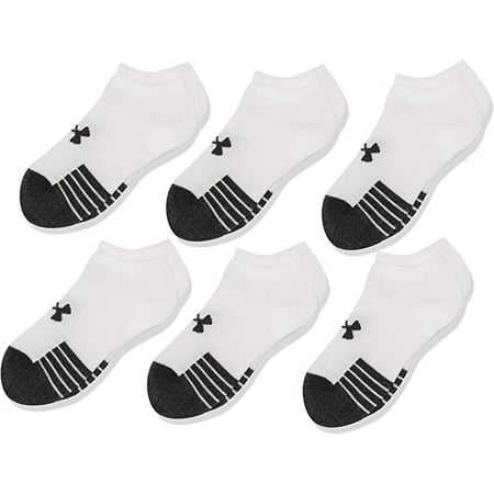 Under Armour Youth Performance Tech No Show Socks 6 Pack