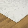 thumbnail image 4 of Luxe Weavers Abstract Marble Swirl Cream 6x9 Area Rug High Low Carpet, 4 of 10