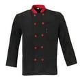 thumbnail image 2 of Tachiuwa Long Sleeve Chef Coat Jacket Unisex Uniform Kitchen Cooking Classic Design Black M, 2 of 9