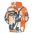 thumbnail image 5 of Looney Tunes Bugs Bunny Hoodie 3D Print Pullover Hooded Long Sleeve Sweatshirts Tops Blouse with Pocket for Mens Womens, 5 of 7
