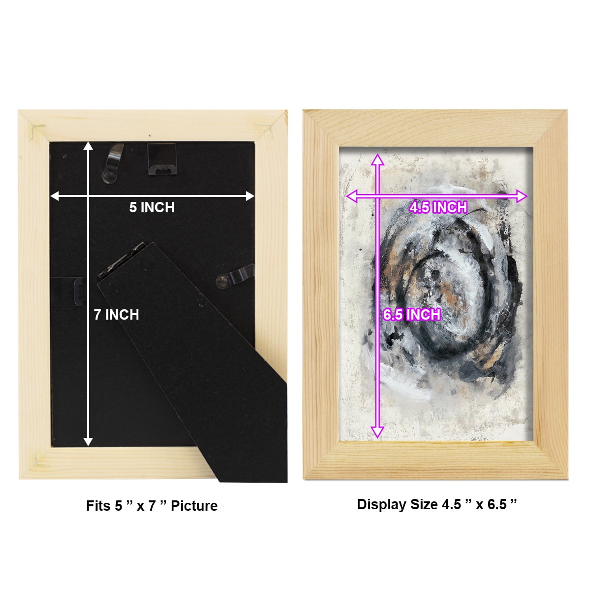 Circular Energy IV -Framed Print w/glass-Natural Wood