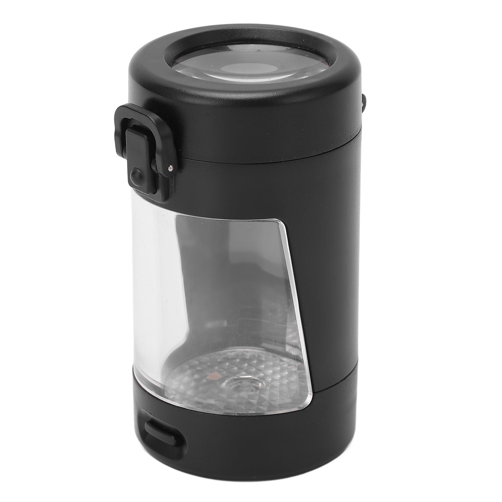 FAGINEY Smell Proof Box,Smell Proof Container Black Portable Mini Spice Luminous Transparent