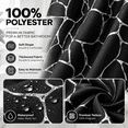 thumbnail image 4 of Stone Texture Silver Foil Shower Curtain, 72" Thickened Waterproof Bathroom Partition, Modern Home Decor Curtain for Tub & Shower Stall, Rust Proof Grommets​, Black, 4 of 7