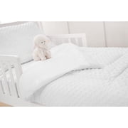 American Baby Company Heavenly Soft Minky Dot Chenille Toddler Bedding Set, White, 4 Piece, for Boys and Girls