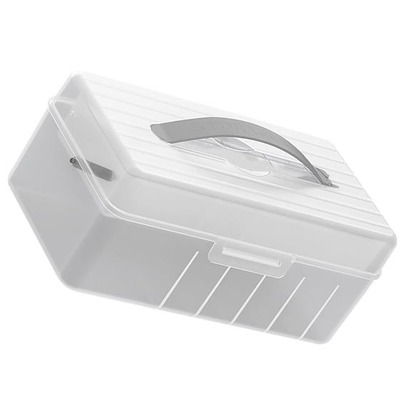 ELAYARD Transparent Plastic Cable Management Box with Divided Compartments for Desk Organization and Tidy Workspace