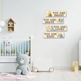 thumbnail image 4 of Juego de 4 piezas de arte de pared infantil Winnie Pooh en madera para decoración de habitación infantil (30x8 cm), 4 of 6