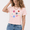1-Pink, variant on Women Pop Art Star Collage Crop T-shirt Funky Striped Tee Abstract Graphic Top Cute Multicolor Shirt Summer Casual Wear
