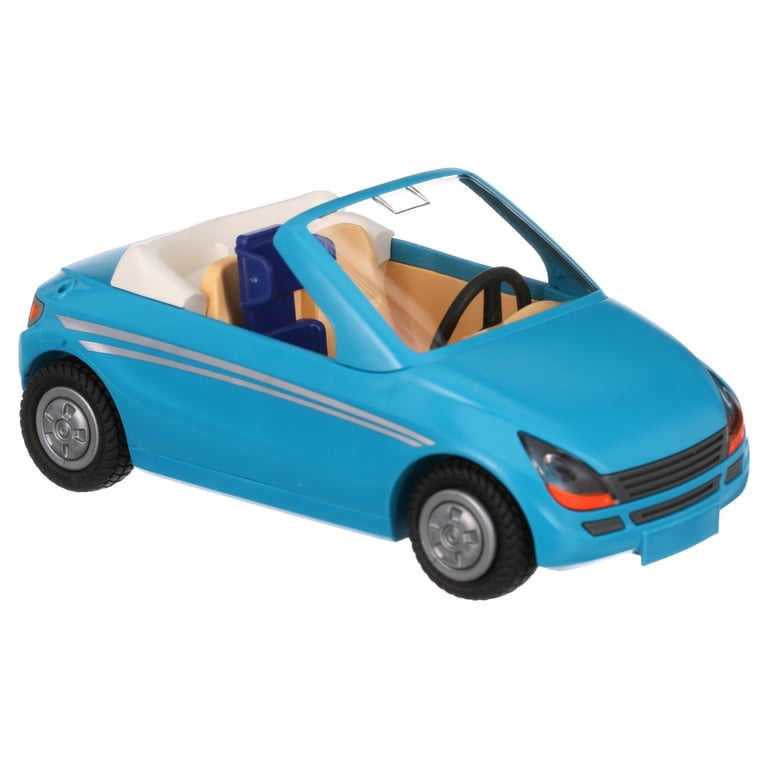 Playmobil Convertible Car Playset With Woman Figure & Puppy - Includes Dog Carrier And Leash