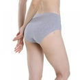 thumbnail image 6 of 3-Pack Women Mid-Rise Soft Cotton Panties Solid Full Coverage Briefs Tummy Control Panty Underpants Stretch Briefs, 6 of 10