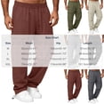 thumbnail image 4 of Afuyipoi Mens Cargo Pants Elastic Waist with Drawstring Windproof Outdoor Sports Jogger Trousers Black Size 2XL, 4 of 9