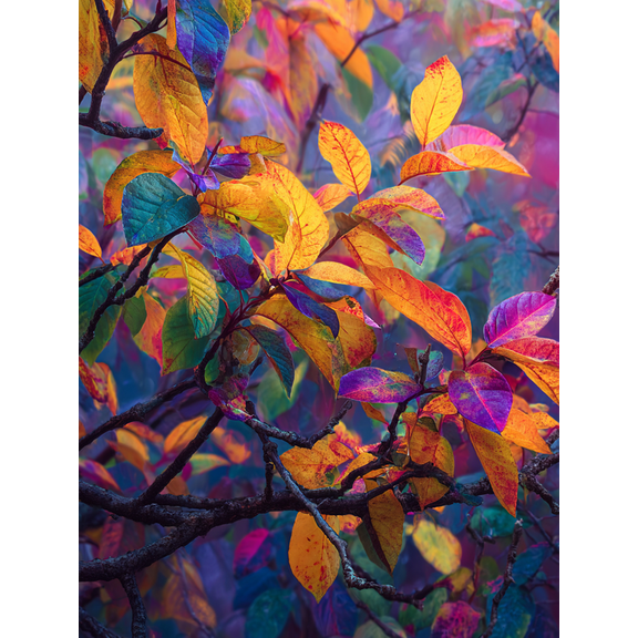 Vibrant Autumn Leaf Canvas Wall Art, Perfect for Living Room Bedroom Office Hallway Kitchen Entryway