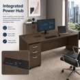 Waltmart Desk Computer In Store VIRTRON Computer Desks with Built-in Outlet, 59.45