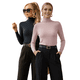 thumbnail image 1 of Set De 2 Sueteres Mujer De Cuello Alto Unitalla Sueteres Dama Sweaters, 1 of 5