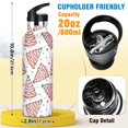 ALAZA Christmas Tree Cakes Pattern Stainless Steel Water Bottle Vacuum ...
