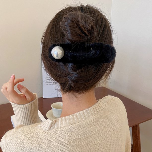 Fiudx Diadema Grande, Elegante Accesorio de Moda con Detalles de Perlas, Diseño de Tela Suave y Cómoda, Accesorio Ligero para El Cabello de Uso Diario, Ideal para Fiestas, Eventos y Ocasiones Informa