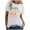 White, variant on Mama Short Sleeve Women Letter Print Round Neck Casual T Shirt, S, White