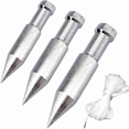thumbnail image 1 of 3PCS Plumb Bob with String, Steel Plumb Bob, High Precision Vertical Building Measuring Tool,Lineman Tools, 1 of 6
