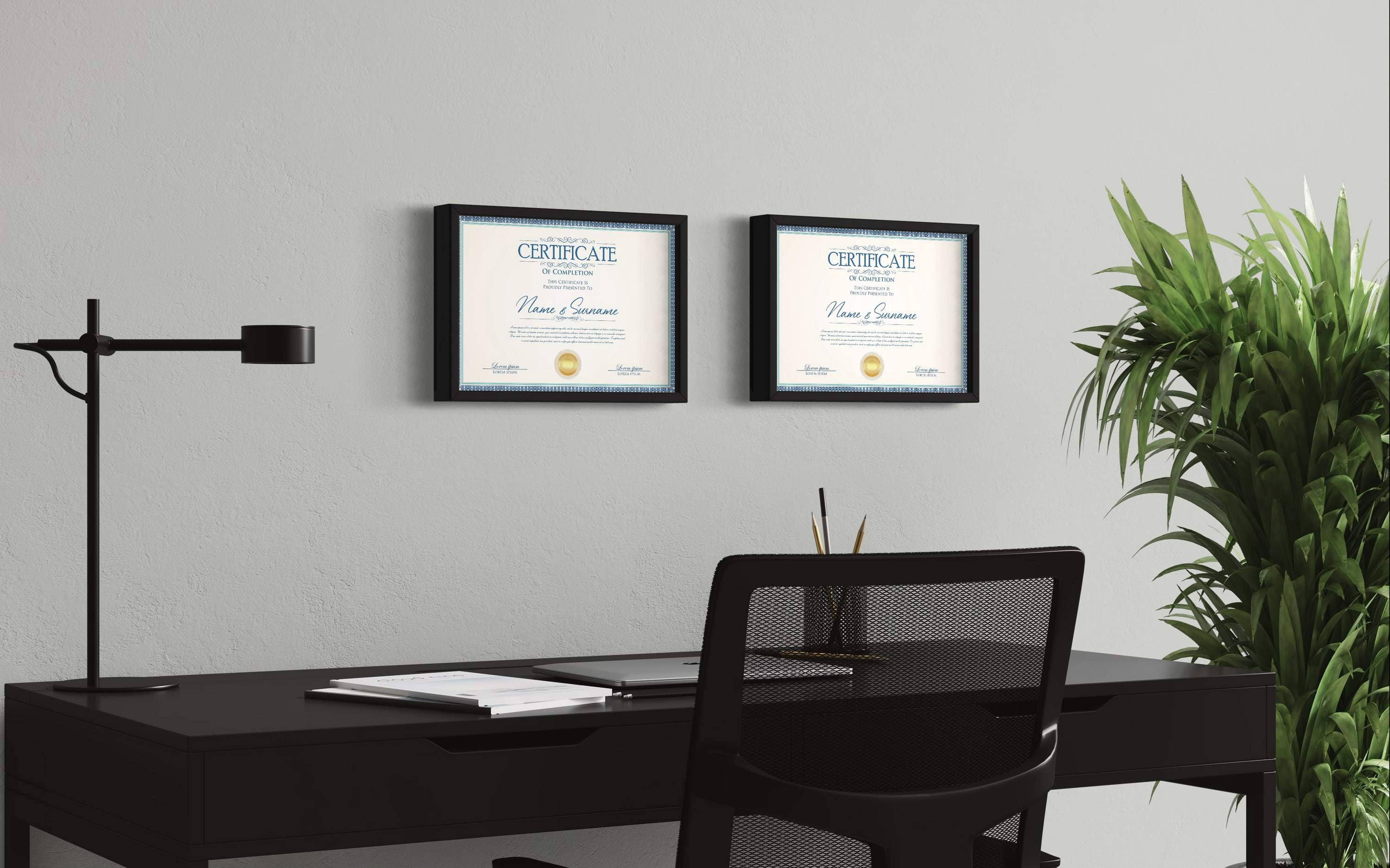 8.5" x 5.5" Certificate Frame - Wood Frame - Holds any document measuring 8.5x5.5 inches