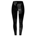 thumbnail image 4 of High Waisted Leggings For Women Fashion Imitation Denim Printed Tight Trousers Workout Sport Elastic Yoga Pants Black XL, 4 of 5