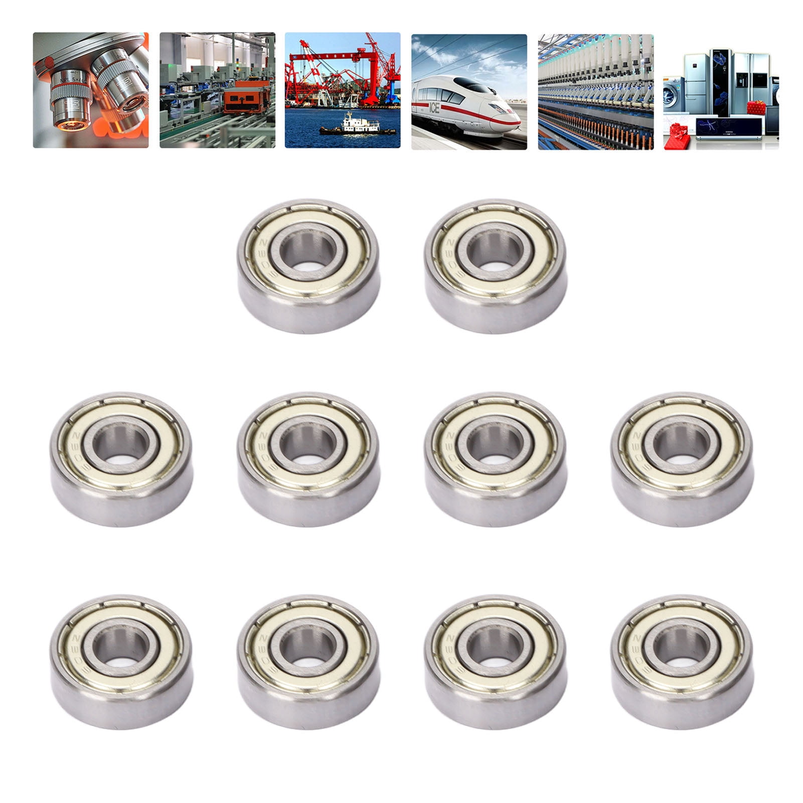 Lot De 5 Roulements à Billes 2x6x3 Mm - Acier Chromé, Double Bouclier, Pour Moteurs Et Outils - 7