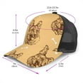 thumbnail image 2 of Lsque German Shepherd Dog Printed Trucker Hat - Baseball Cap for Men Women - Breathable Mesh Side, Adjustable Fit - for Casual Wear, 2 of 7