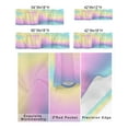 thumbnail image 3 of Kitchen Cafe Valance Curtain for Small Windows,Colorful Abstract Rainbow Sky Rod Pocket Valances Holographic Iridescent Metallic Printing Window Treatment for Living Room/Bedroom/Bathroom,54x18in, 3 of 9