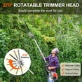 thumbnail image 6 of Floseru 2026 New Gas Weed Wacker, 52cc 5-in-1 Gas Weed Eater, String Trimmer, Hedge Trimmer, Pole Chainsaw with Extension Pole,Brush Cutter, Multi Functional Trimming Tools for Home Yard Garden, 6 of 12