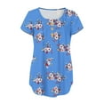 thumbnail image 4 of Pntutb Womens Summer Tunic Tops Short Sleeve Clearance Casual V Neck Hide Belly Tee Blouses, 4 of 6