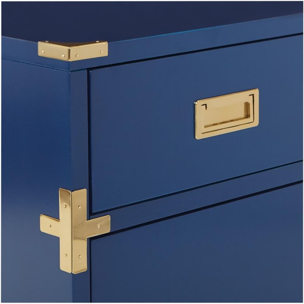 Pemberley Row Solid and Manufactured Wood Lapis Blue File Cabinet Rectangular Fully Assembled