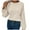 Beige, variant on Womens Long Sleeve Sweater Knitted Shirts Loose Fitted Crewneck Basic Tops Casual Outfits Fall Clothes Beige XL