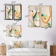 thumbnail image 4 of Designart "Waves of Multicolor Abstraction III" Abstract Minimalism Framed Wall Art Set Of 2 - Green Abstract Framed Canvas Set For Living Room Decor, 4 of 7