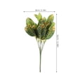 thumbnail image 2 of FESTFENDS 4Ud Follaje Artificial Croton Verde Para En Casa Oficina Y Eventos, 2 of 6