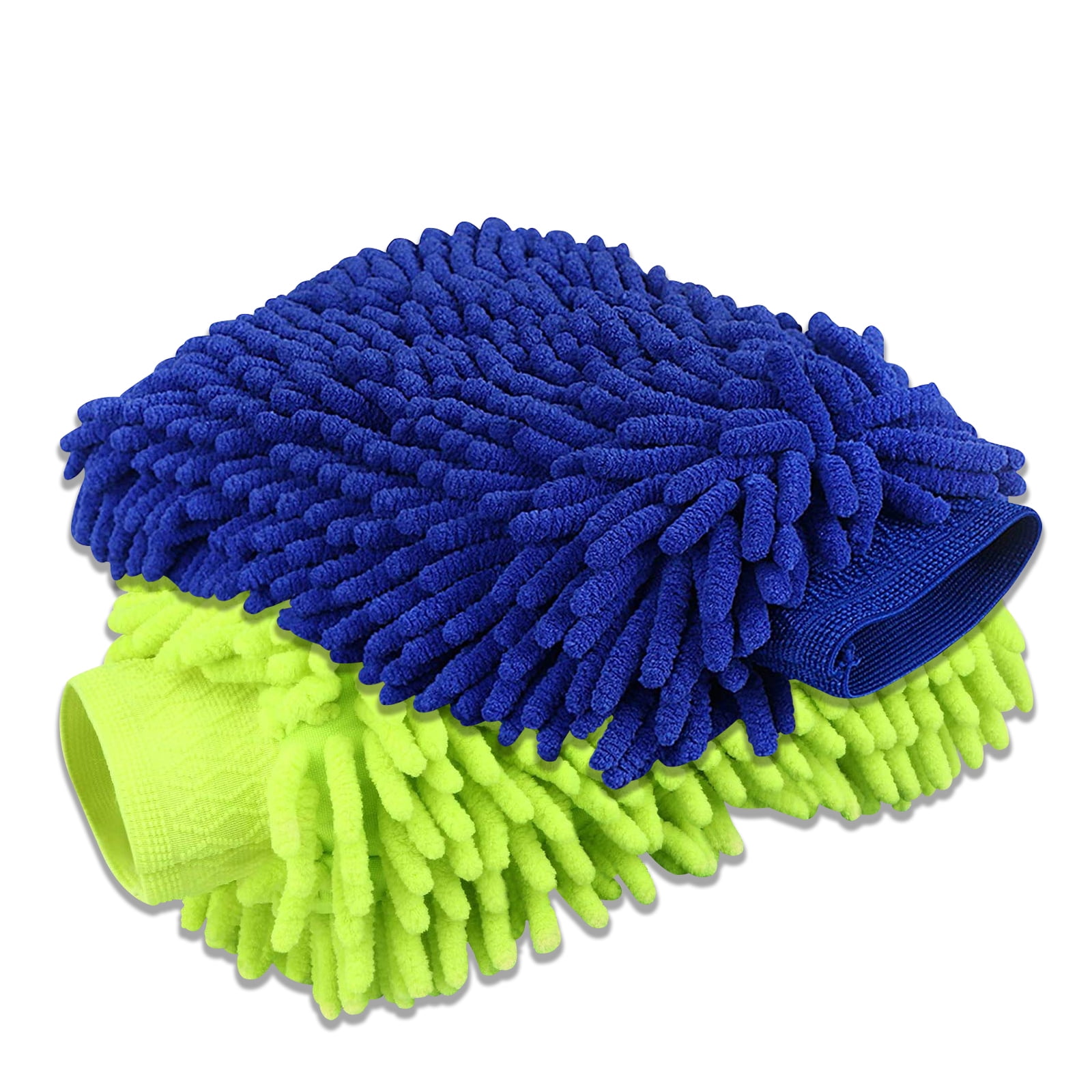6 Pack Large Size Chenille Microfiber Car Wash Mitt Cleaning Kit 