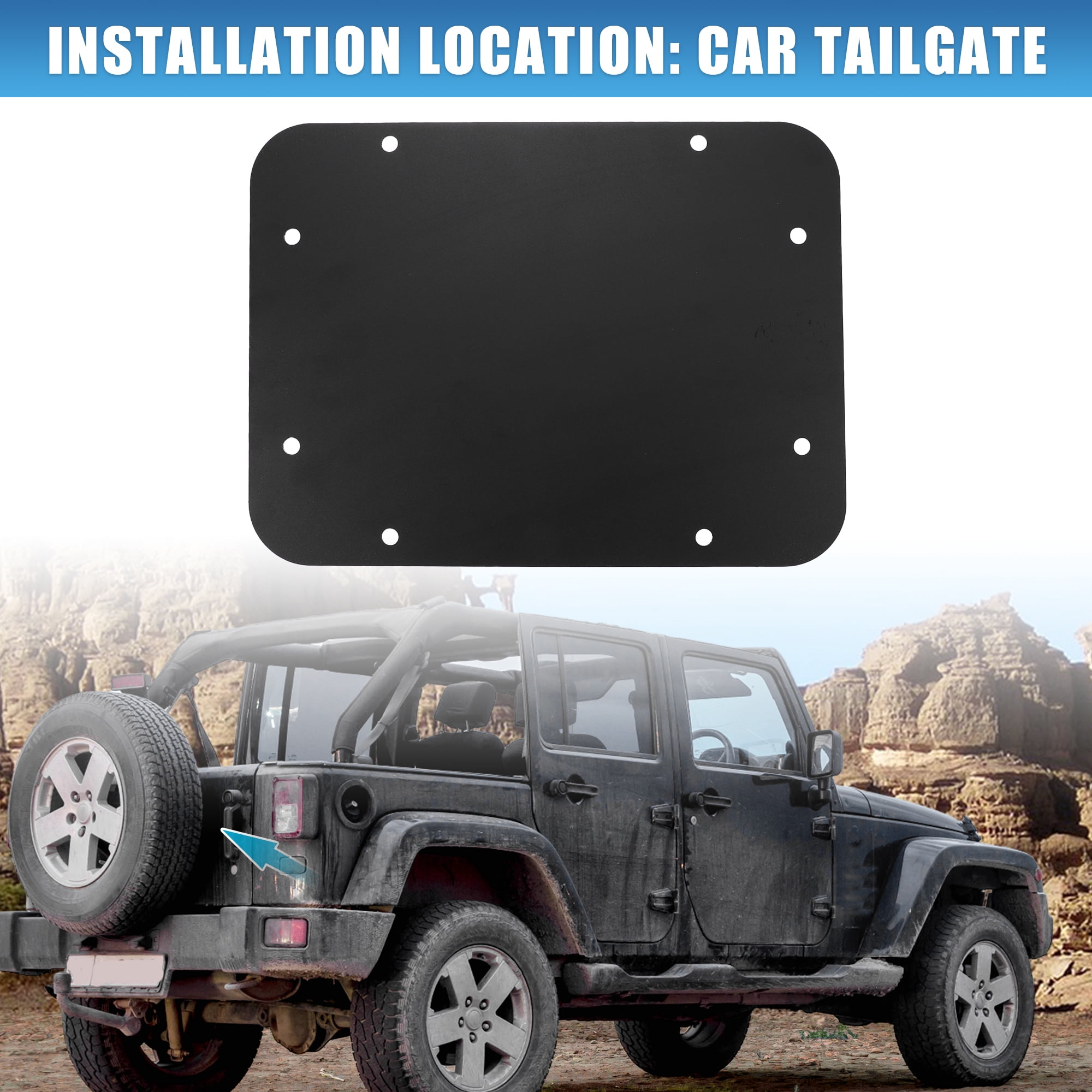 Unique Bargains Spare Tire Carrier Filler Plate for Jeep Wrangler JK JKU 2007-2018
