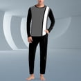 thumbnail image 2 of SRZYMJ Men's Pajama Sets Loungewear Sleepwear Pjs Lightweight Long Sleeve Shirts and Bottoms Soft Comfy Sleep Sets, 2 of 4