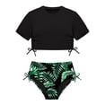 thumbnail image 3 of Tiweut Girls' Swimsuits 2 Piece Bikini Floral Print Crop Tops and Bottom Beach Sports Regular Swimwear 13-14 Y, 3 of 4