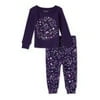 The Children's Place Baby & Toddler Girls Glow-in-the-Dark Unicorn Snug Fit Cotton Pajamas, Size Newborn-6T