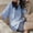 Blue, variant on Dianli Pajamas Loungewear Summer Short Sleeve Chest Pad Top And Shorts Pajama Set Soft Breathable Blend Elastic Waist Comfortable Homewear Teen Sleepwear Nightwear