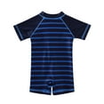 thumbnail image 4 of Wishere Boy's Rash Guard Shirt Upf 30+ Swimsuit, Blue Stripe, 0-3 Months, 4 of 4