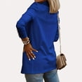 thumbnail image 4 of Bmisegm Haut Ample pour Femmes à Manches Longues Veste Décontractée Manteau Blouse pour Dames Manteaux pour Femmes Bleu TTTTG, 4 of 9