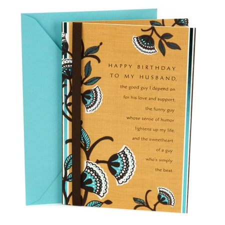 Hallmark Birthday Card for Husband (Brown and Blue (Best Birthday Card Messages For Husband)