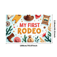 thumbnail image 2 of Cowboy Theme My First Rodeo Banner Decorative Elements Western Cowboy Hat Cactus Birthday Party for Kids Party Indoor Decoration Western Theme, 2 of 8