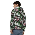 thumbnail image 4 of Wukai Lilies Flowers Print Men's Zip-Up Hoodie,Fleece Full-Zip Hoodie for Men, Hooded Sweatshirt-Medium, 4 of 5