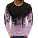 thumbnail image 1 of Camiseta de manga larga con estampado 3D unisex para hombre Casual Bloue Pompotops oipoqjl3998, 1 of 9