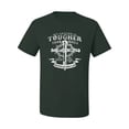 thumbnail image 2 of Wild Bobby, My Savior Is Tougher Than Nails Revelation 1:18, Inspirational Christian, Men Graphic Tee, Forest Green, Medium, 2 of 5