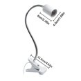 thumbnail image 5 of Lámpara de calor para reptiles Lámpara de punto para tomar el sol de tortuga Tortuga Abrazadera de luz giratoria 360 Abrazadera de luz de escritorio con clip de cerámica flexible Enchufe con interruptor regulable para A - Blanco Kuyhfg Bienvenido a Kuyhfg, 5 of 5