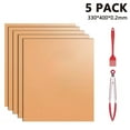 thumbnail image 1 of Juego de 5 alfombrillas antiadherentes para parrilla, reutilizables, vienen con un clip para alimentos de 12 pulgadas y un cepillo de silicona, hojas de fibra para asar a la parrilla, 1 of 8