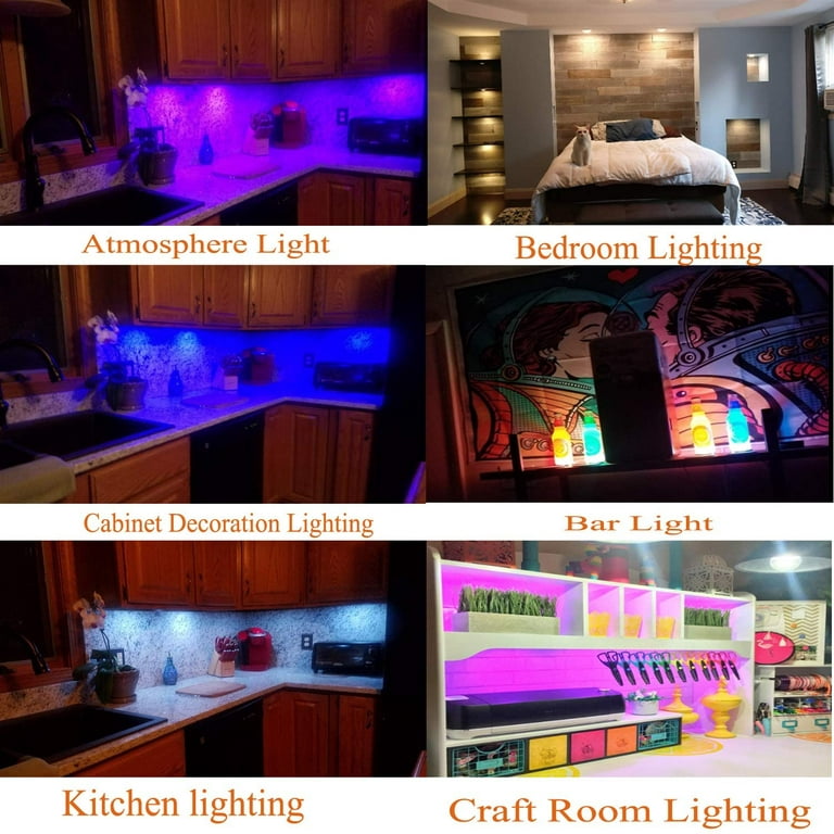 illuminlabs Under Cabinet Lights, LED Strip Lights with Remote Control,  Dimmable for Closet, Shelf, TV Back, Under Counter Lights For Kitchen